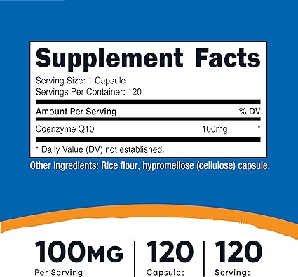 NUTRICOST® COQ10 COENZYME Q10 100 MG 120 CAPSULES - Hi Vitamins