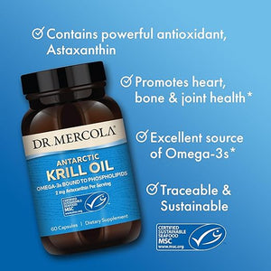 DR. MERCOLA® ANTARTIC KRILL OIL OMEGA-3S BOUND TO PHOSPHOLIPIDS 60 CAPSULES