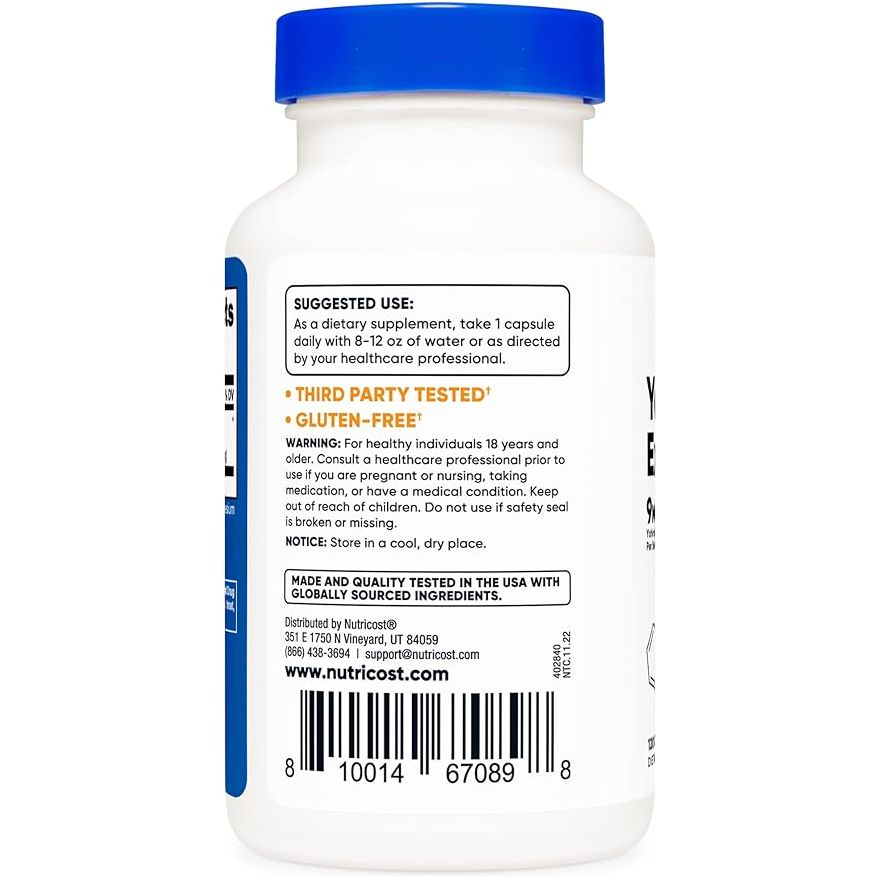 Nutricost® Extracto de Corteza de Yohimbe 9 Mg 120 Cápsulas - Hi Vitamins