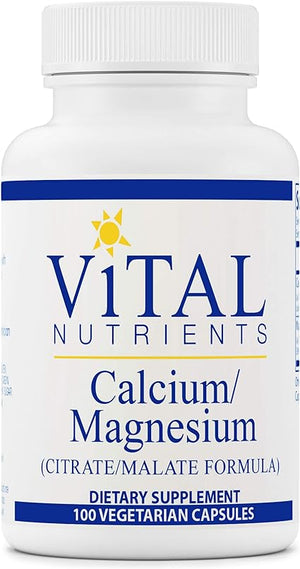 VITAL NUTRIENTS • CALCIUM MAGNESIUM (CITRATE MALATE FORMULA) 100 CAPSULES