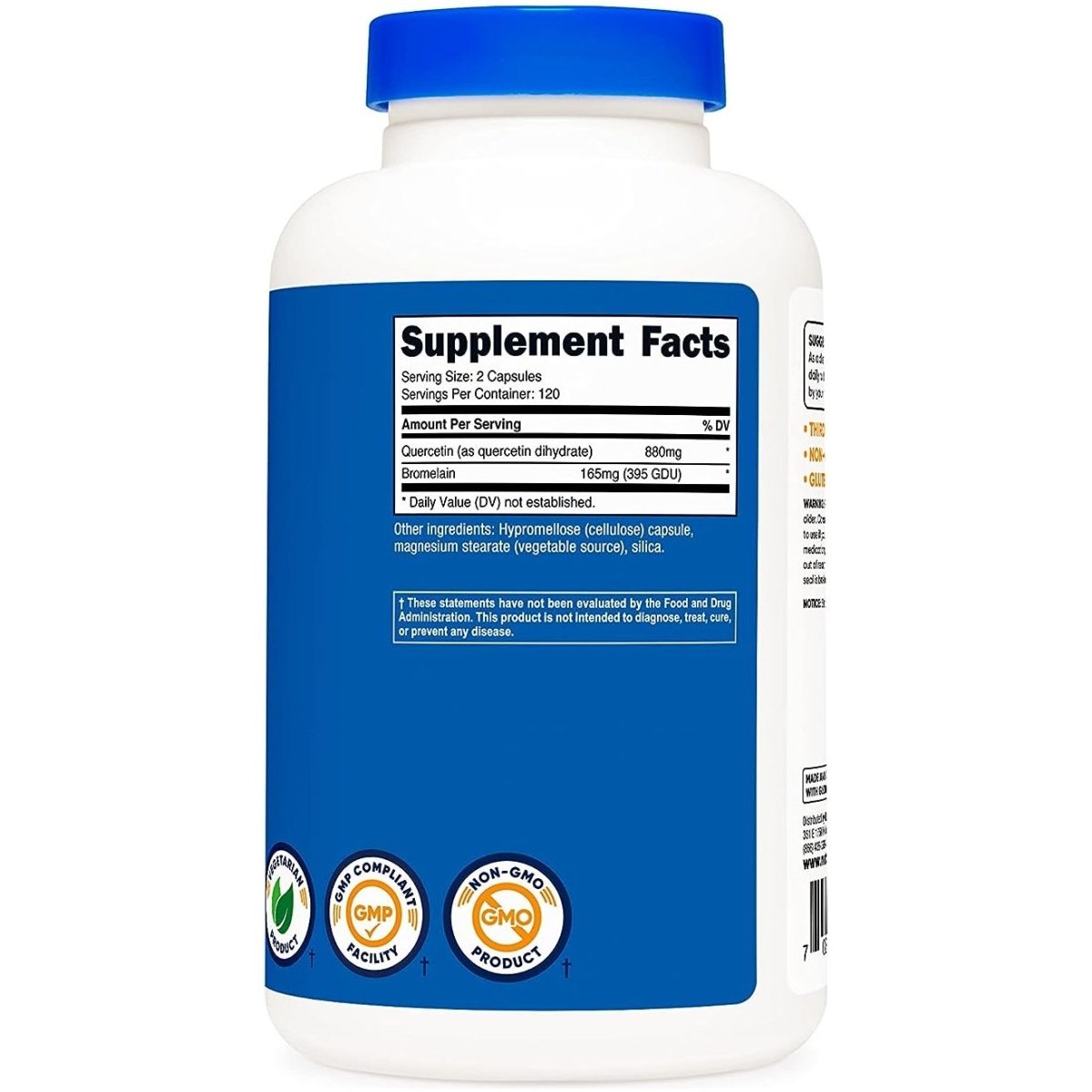 Nutricost Quercetina con Bromelina 880 Mg 240 Cápsulas - Hi Vitamins