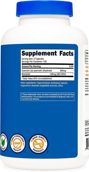 NUTRICOST QUERCETIN WITH BROMELAIN 880 MG 240 CÁPSULAS