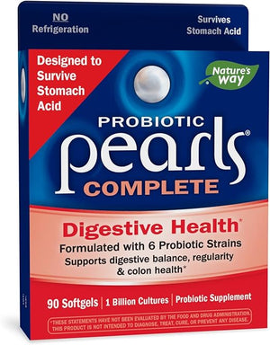 NATURES WAY PROBIOTIC PEARLS COMPLETE DIGESTIVE HEALTH 90 SOFTGELS