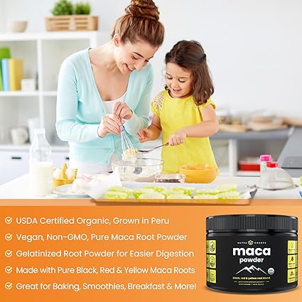 NUTRA CHAMPS • MACA POWDER BLACK, RED & YELLOW ROOT BLEND 227G 8 OZ - Hi Vitamins