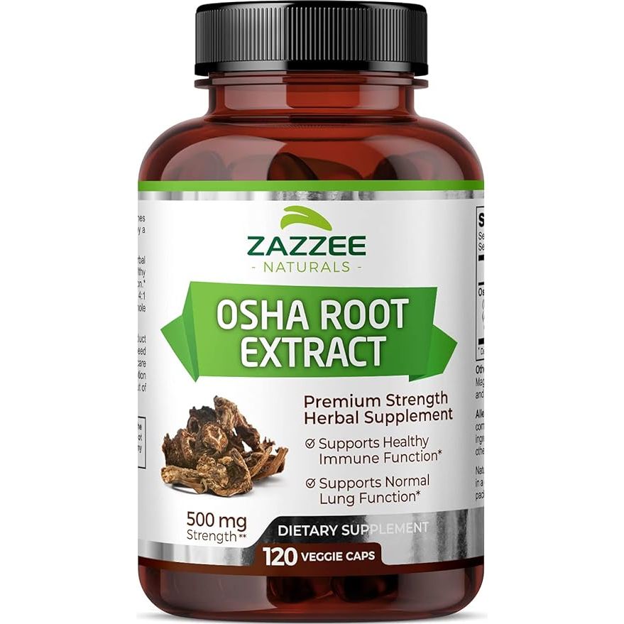 Zazzee Naturals Extracto de Raíz Osha 500 Mg 120 Cápsulas - Hi Vitamins
