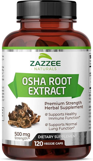 ZAZZEE NATURALS • OSHA ROOT EXTRACT 500 MG 120 CAPSULES