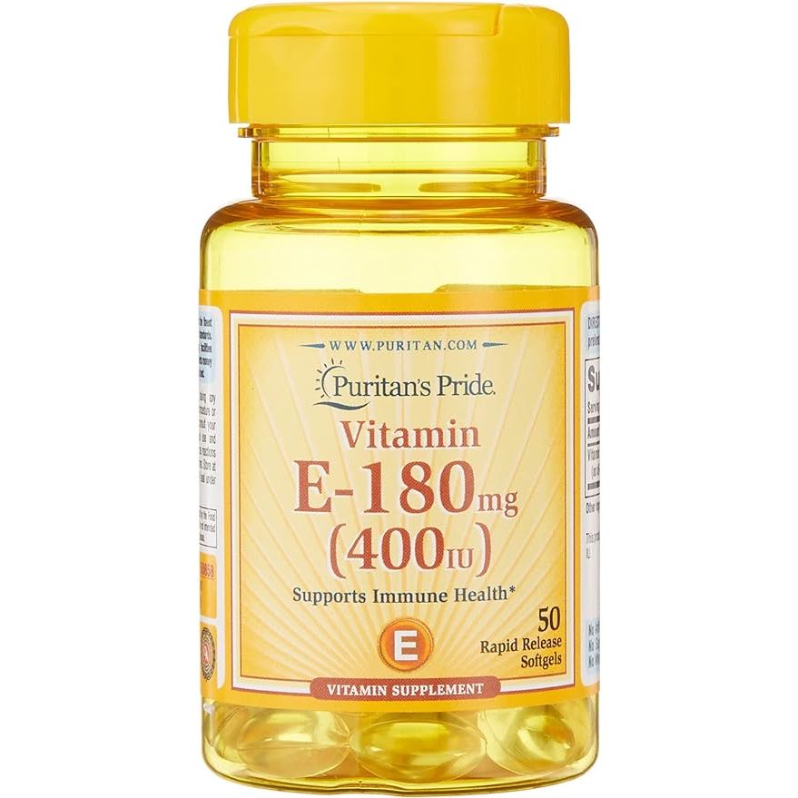 Puritans Pride Vitamina E - 180 Mg (400 IU) 50 Softgels - Hi Vitamins