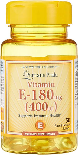 Puritans Pride Vitamin E-180 mg (400 IU) 50 Softgels