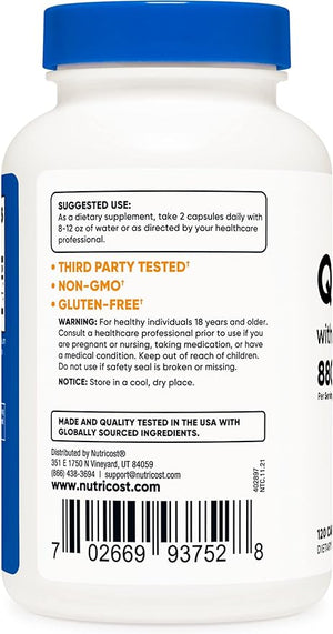 NUTRICOST QUERCETIN WITH BROMELAIN 880 MG 120 CÁPSULAS