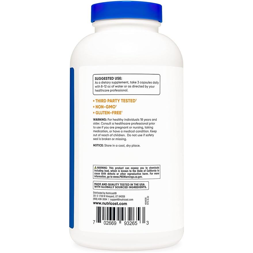Nutricost® Cáscara de Psyllium 1500 Mg 500 Cápsulas - Hi Vitamins