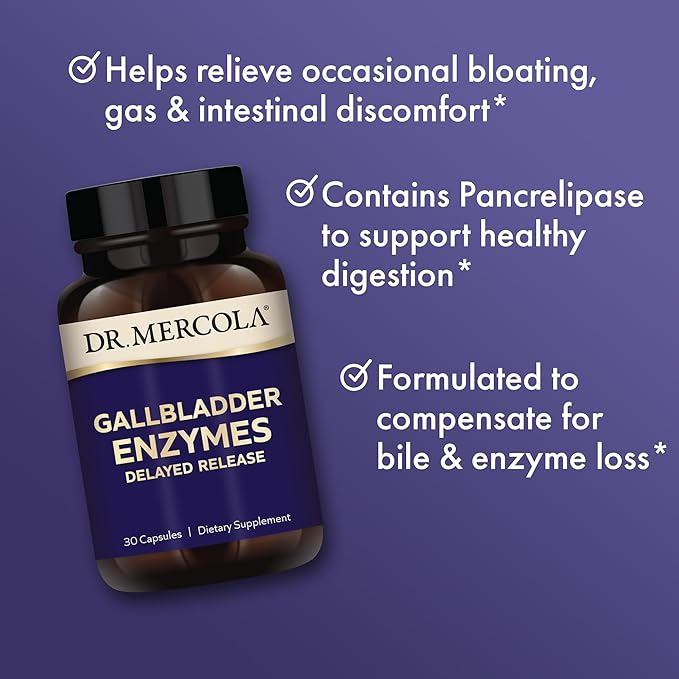 DR MERCOLA® GALLBLADDER ENZYMES 30 CAPSULES Hi Vitamins