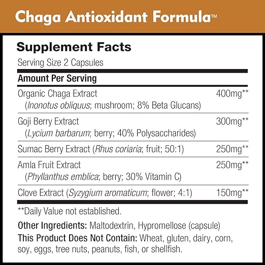 Daily Nutra® Chaga Fórmula Antioxidante 90 Cápsulas - Hi Vitamins