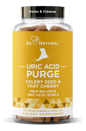 EU NATURAL URIC ACID PURGE CELERY SEED & TART CHERRY 60 CAPSULES