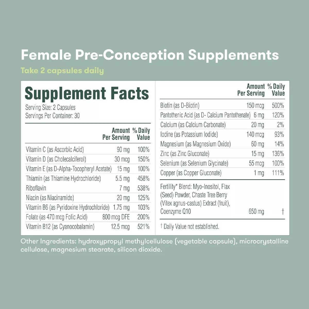 Pre - Conception para Hombre y Mujer Kit 60 Cápsulas (cada uno) - Hi Vitamins