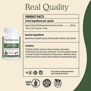 REAL MUSHROOMS TURKEY TAIL FOR PETS 90 CAPSULES