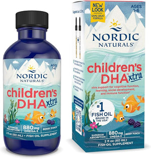 NORDIC NATURALS CHILDRENS DHA XTRA 880MG OMEGA 3 BERRY PUNCH 2FL OZ 60ML