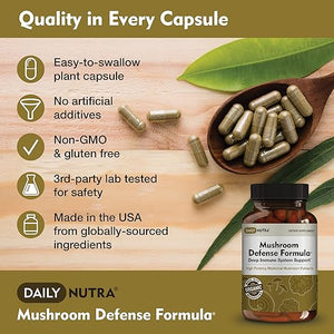 DAILY NUTRA® MUSHROOM DEFENSE FORMULA 90 CAPSULES