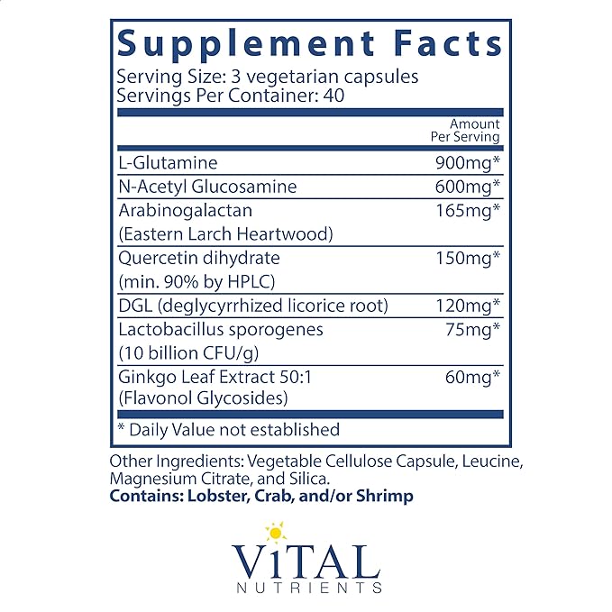 Vital Nutrients GI Repair Nutrients 120 Cápsulas - Hi Vitamins