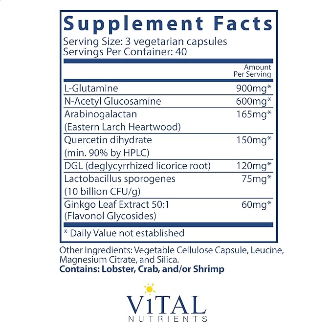 Vital Nutrients €¢ Gi Repair Nutrients 120 Capsules