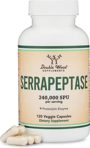 DOUBLE WOOD SERRAPEPTASE 240.000 SPU 120 CAPSULES