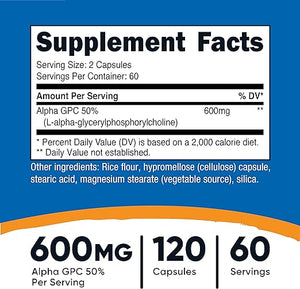 NUTRICOST® ALPHA GPC 600MG 120 CAPSULES