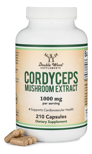 DOUBLE WOOD CORDYCEPS MUSHROOM EXTRACT 1000MG 210 CAPSULES