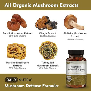 DAILY NUTRA® MUSHROOM DEFENSE FORMULA 90 CAPSULES