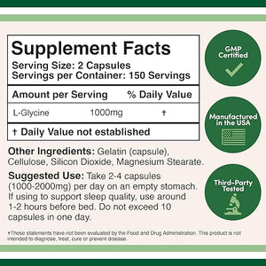 DOUBLE WOOD GLYCINE 1000 MG 300 CAPSULES