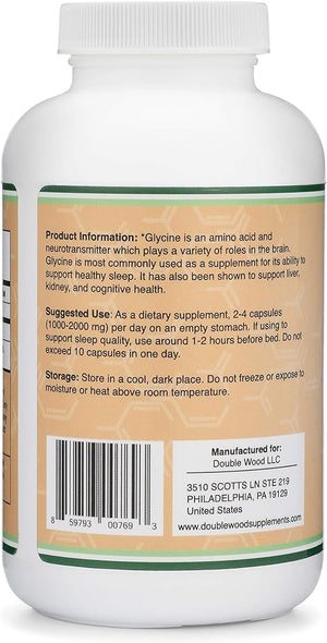 DOUBLE WOOD GLYCINE 1000 MG 300 CAPSULES