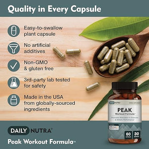 DAILY NUTRA® PEAK WORKOUT FORMULA 60 CAPSULES