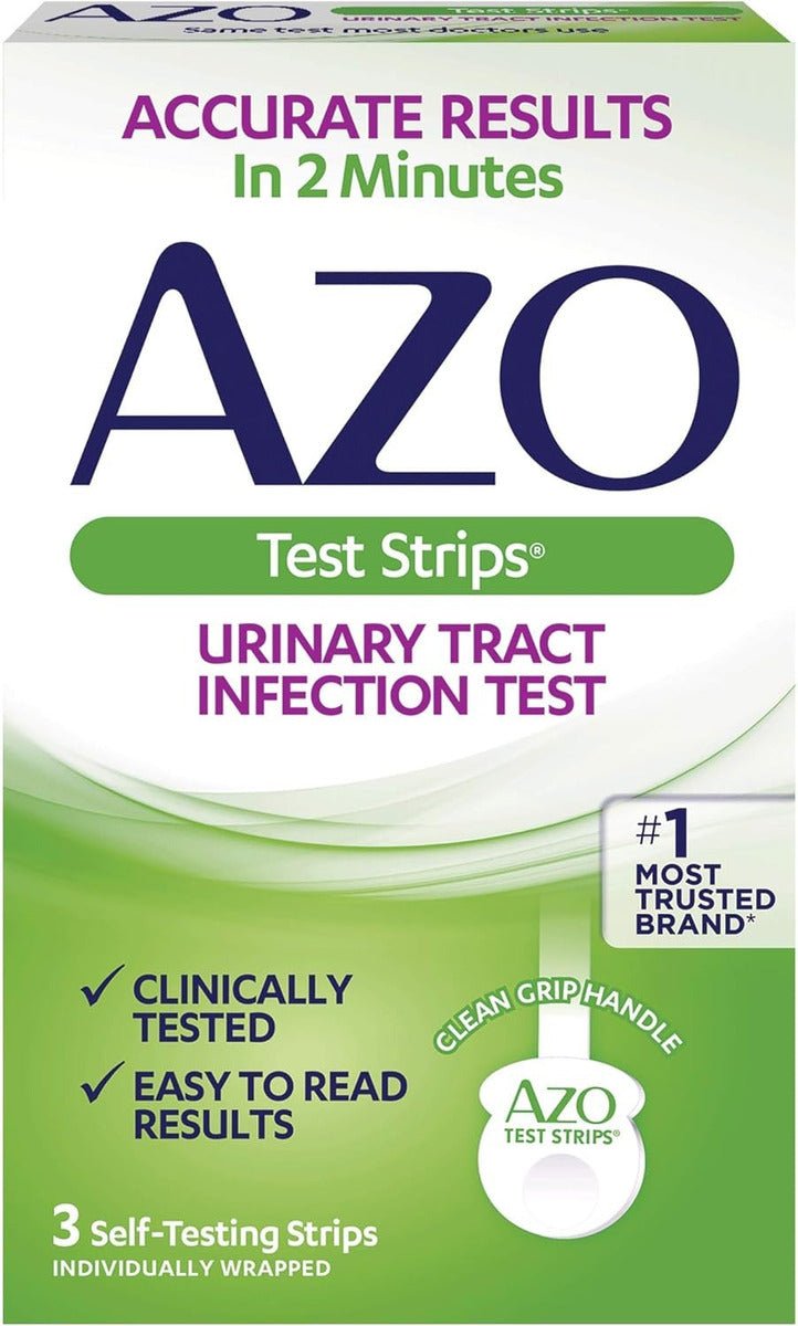 AZO TEST STRIPS URINARY TRACT INFECTION TEST 3 SELF - TESTING TRIPS - Hi Vitamins