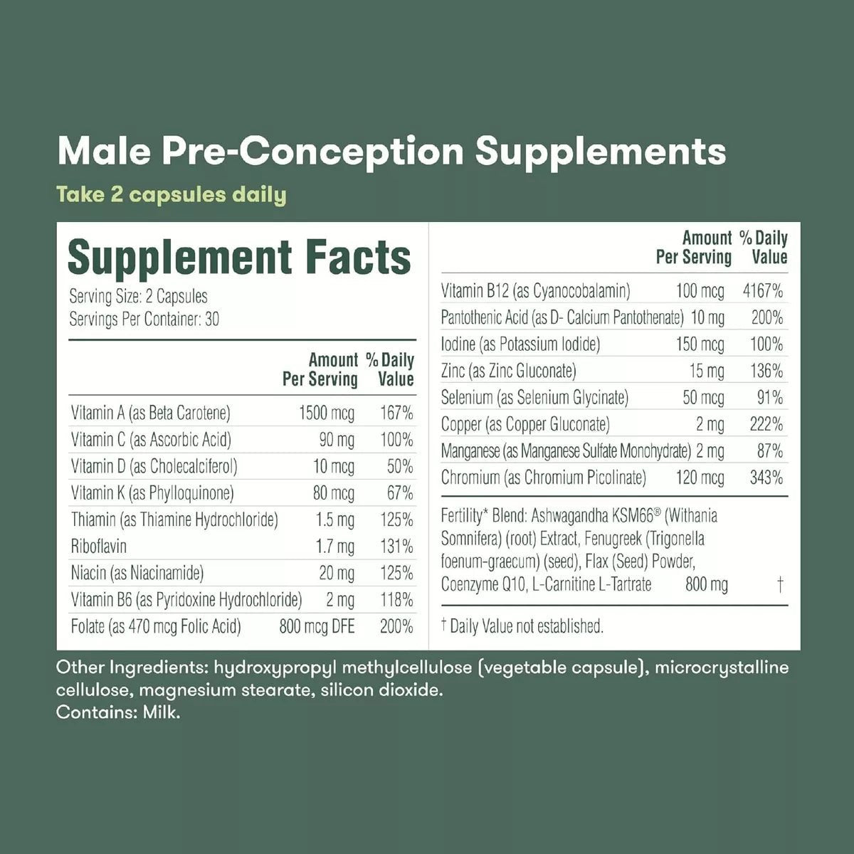 Pre - Conception para Hombre y Mujer Kit 60 Cápsulas (cada uno) - Hi Vitamins
