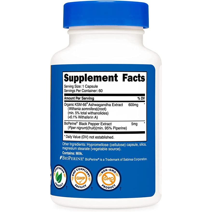 Nutricost KSM - 66 600 Mg 60 Cápsulas - Hi Vitamins