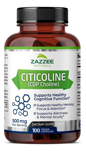 ZAZZEE NATURALS • CITICOLINE (CDP CHOLINE) 300MG 120 CAPSULES