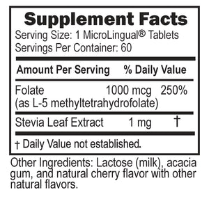 SUPERIOR SOURCE® METHYL FOLATE 60 MICROLINGUAL TABLETS