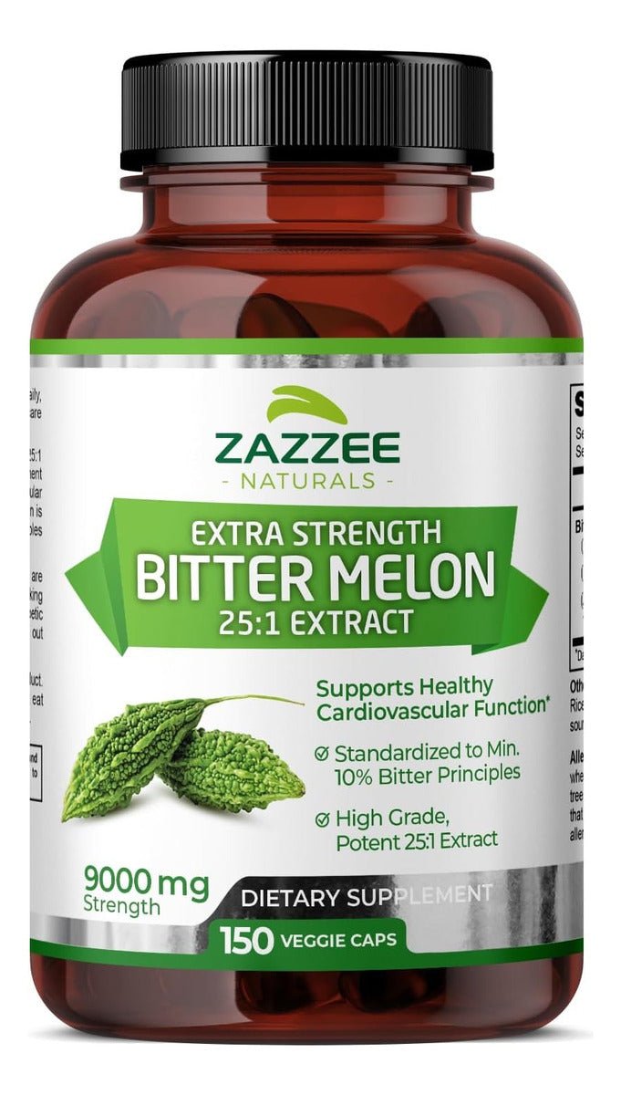 Zazzee Naturals Extra Strength Bitter Melon 25:1 Extracto 9000 Mg 150 Cápsulas - Hi Vitamins