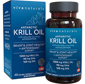 VIVA NATURALS ANTARCTIC KRILL OIL 60 CAPSULES