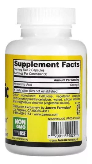 JARROW FORMULAS JARROW HYALURONIC ACID 120 CAPSULAS