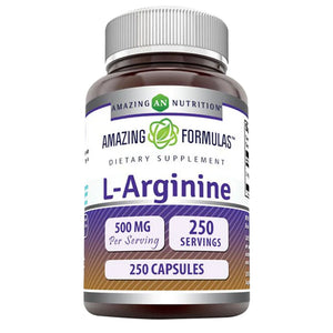 AMAZING FORMULAS L-ARGININE 500 MG 250 CAPSULES