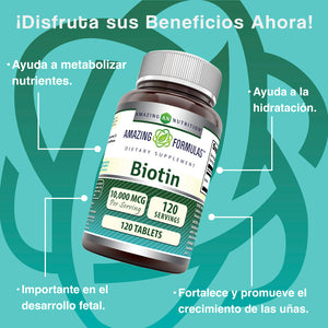 AMAZING FORMULAS BIOTIN 10,000 MCG 120 TABLETS