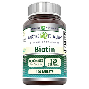 AMAZING FORMULAS BIOTIN 10,000 MCG 120 TABLETS