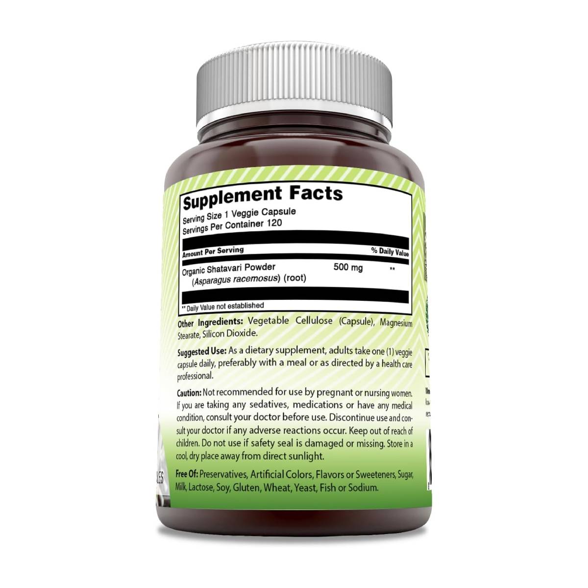 Amazing India Shatavari 500 Mg 120 Cápsulas - Hi Vitamins