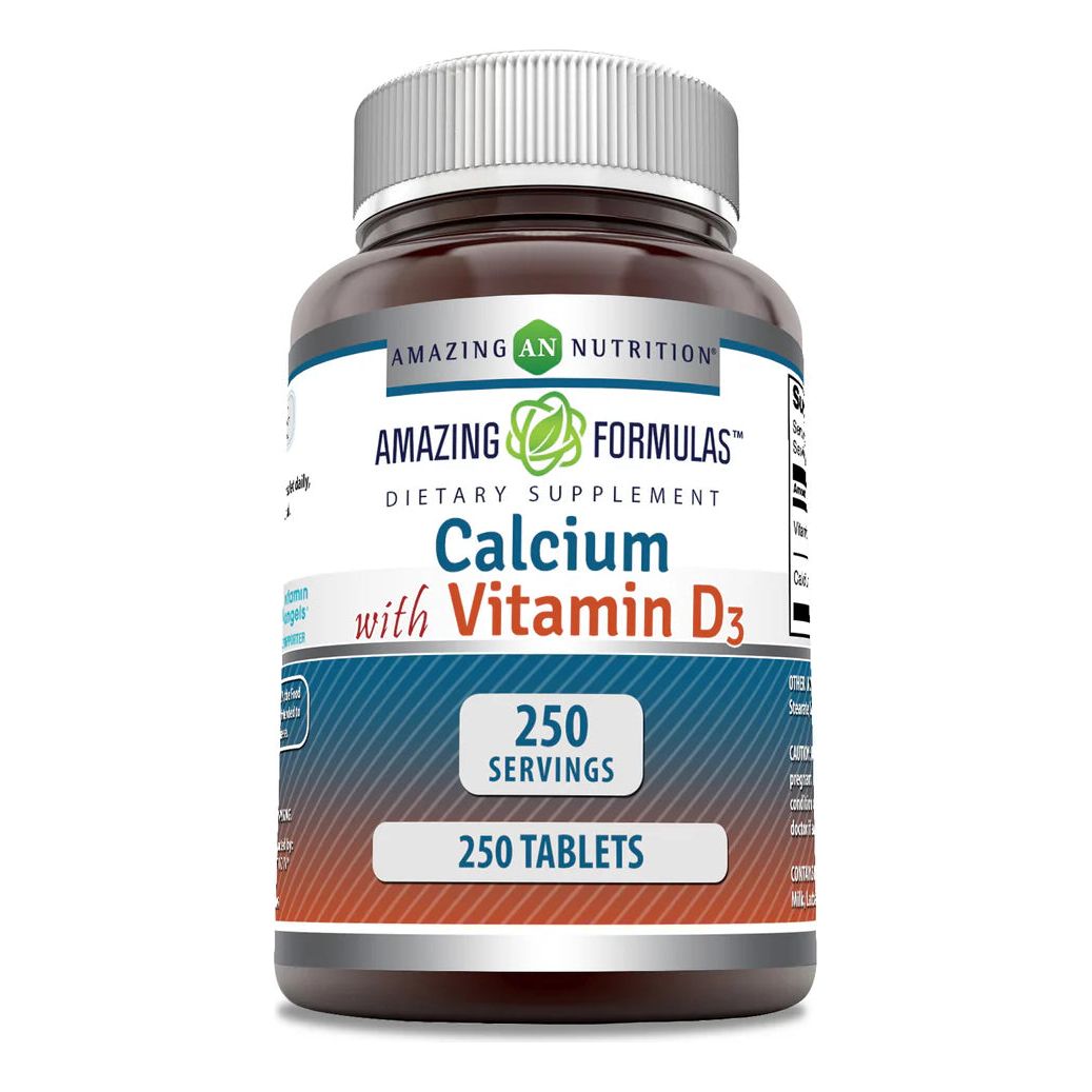 Amazing Nutrition® Calcio con Vitamina D3 250 Tabletas - Hi Vitamins