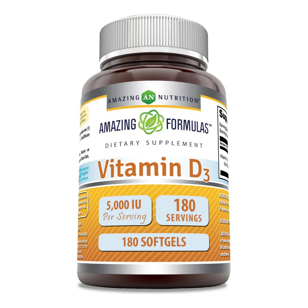 Amazing Nutrition® Vitamin D3 5,000 Iu 180 Softgels - Hi Vitamins