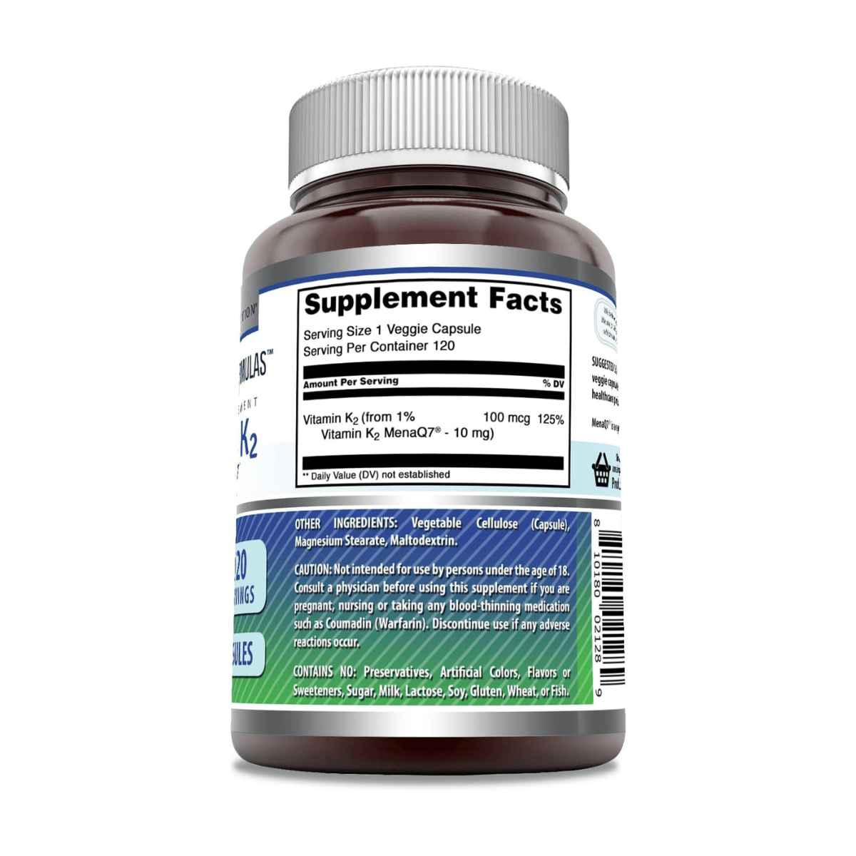 Amazing Nutrition Vitamina K2 Salud Ósea, Cardio 120 cápsulas - Hi Vitamins