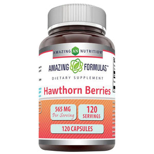 AMAZING FORMULAS HAWTHORN BERRIES 565MG ESPINO 120 CAPSULES