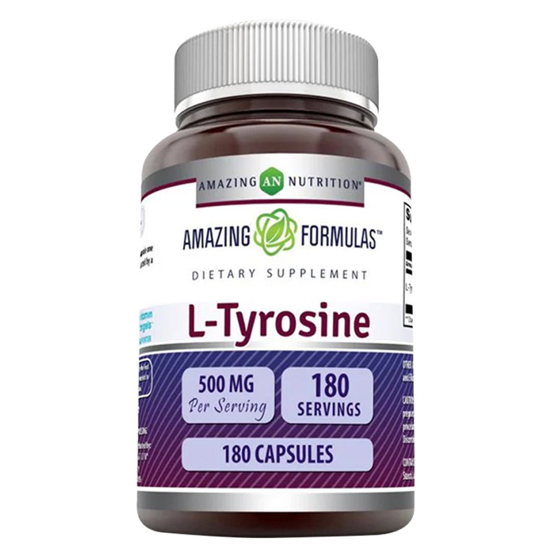 Amazing Nutrition L - Tyrosine 500mg 180 Cápsulas - Hi Vitamins