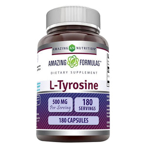 AMAZING NUTRITION L-TYROSINE 500MG 180 CAPSULES