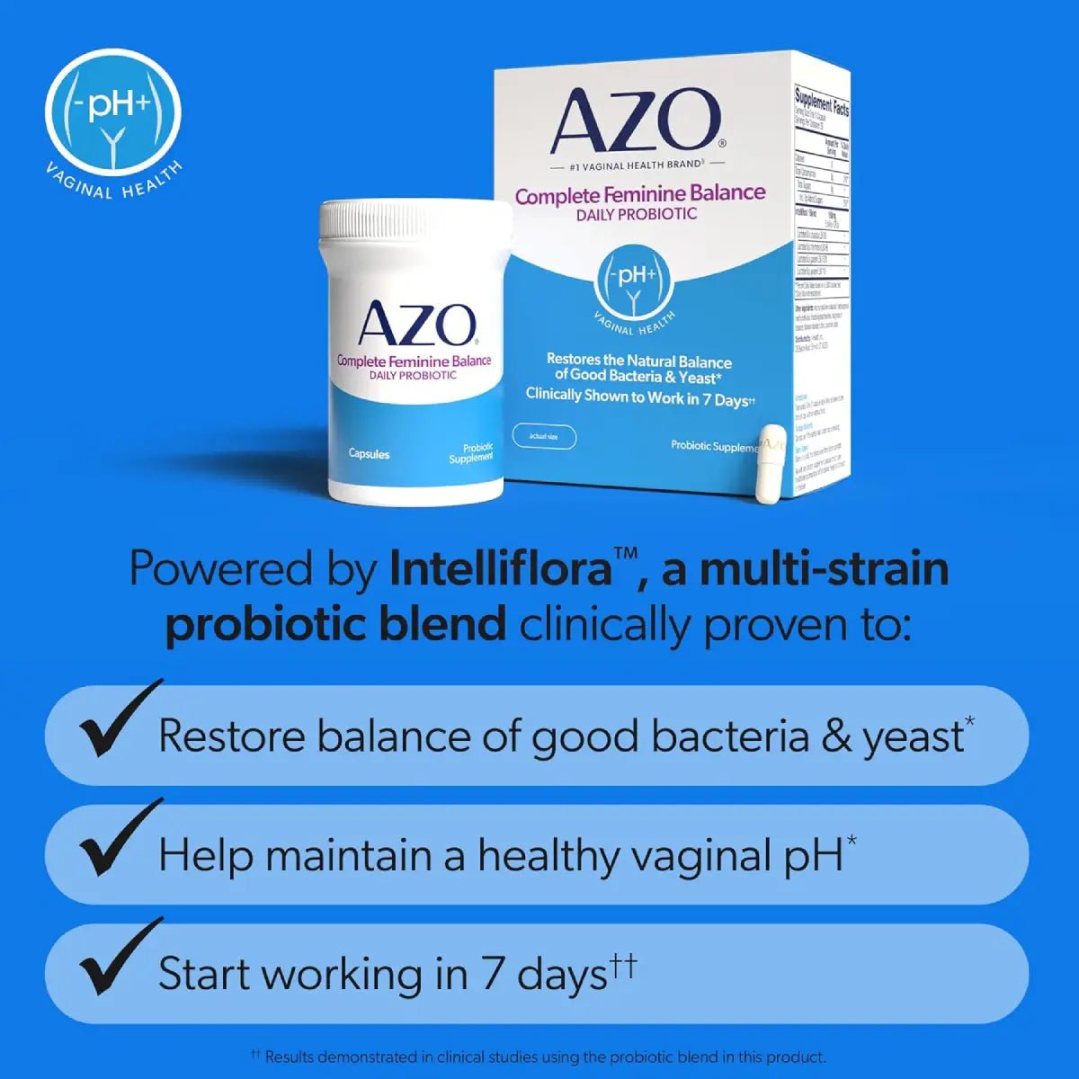 AZO® Probiótico Diario para Balance Femenino 30 Cápsulas - Hi Vitamins