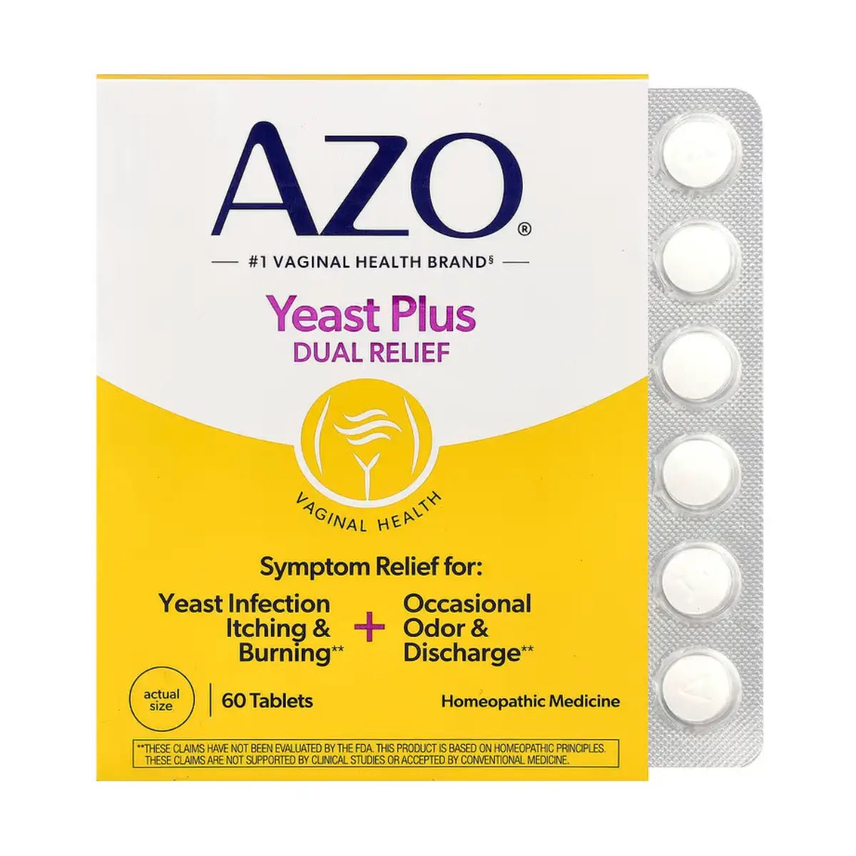 AZO® Yeast Plus 60 Tabletas - Hi Vitamins